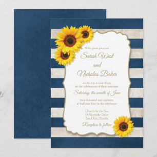 Convite Casamento Azul Marinho Ruptura
