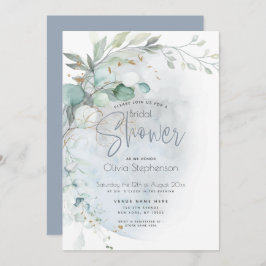 Convite Casamento | Azul poeirento sobre a lua apaixonada