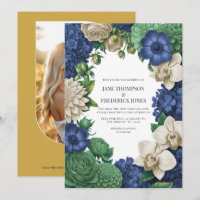 Casamento Azul Tinta, Verde Ardósia e Areia de Inv