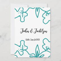 Casamento azul turquesa casal nome data flstylish