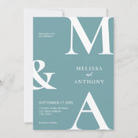 Casamento Azul Turquesa Minimalista Moderno