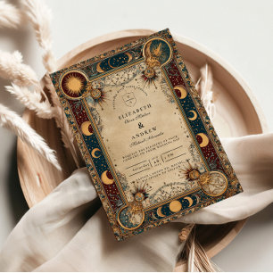 Convite Casamento Barroco Real Celestial