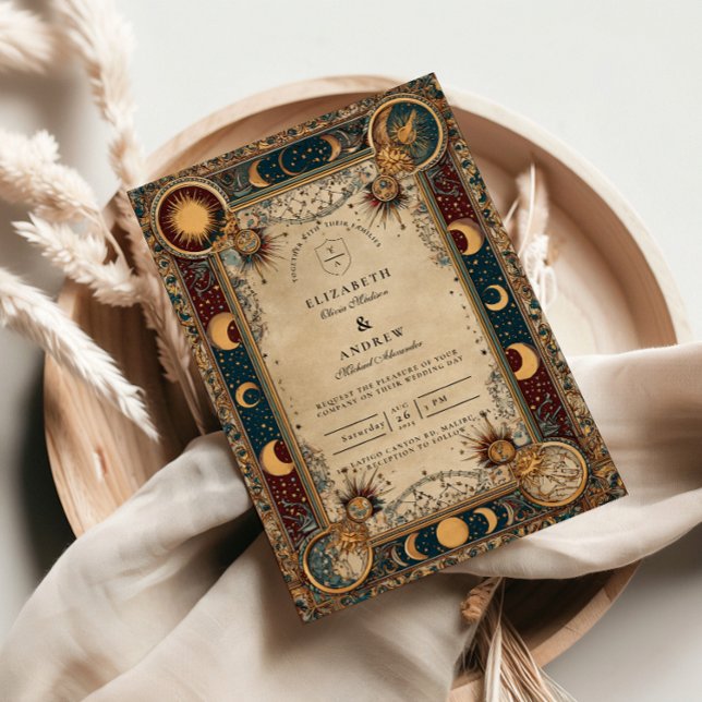 Convite Casamento Barroco Real Celestial (Criador carregado)