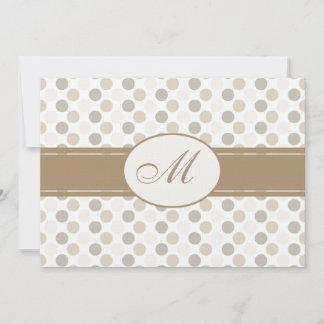Convite Casamento Bege e Branco com Monograma