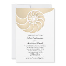 Casamento Beige Nautilus Shell Beach