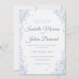 Convite Casamento Bellefontaine – Azul Francês