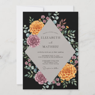 Convite Casamento Black Ochre Dahlia