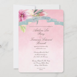 Convite Casamento Blush Pink e Dusty Blue Magnolia2