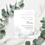 Convite Casamento Boda Forest na Montanha de inverno<br><div class="desc">Este convite de casamento da floresta montanhosa de inverno é perfeito para um casamento de destino. A design apresenta uma floresta pintada manualmente em colinas e montanhas em uma cena de inverno idílica.</div>