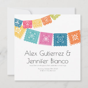 Convite Casamento - Boda - Wedding Papel Picado