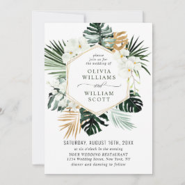 Convite Casamento Boêmia Boêmia das Orquídeas Brancas Eleg