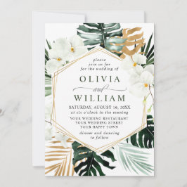 Convite Casamento Boêmia Boêmia das Orquídeas Brancas Eleg