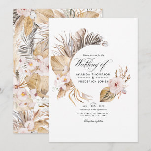 Convite Casamento Boêmio em Aquarela
