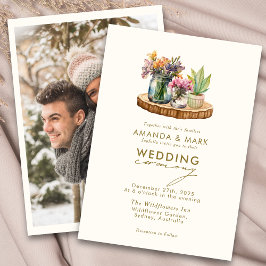 Convite Casamento Bohemian Mason Jars Boho