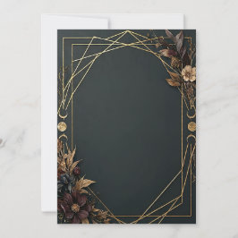 Convite Casamento Boho Dark Academia