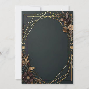 Convite Casamento Boho Dark Academia