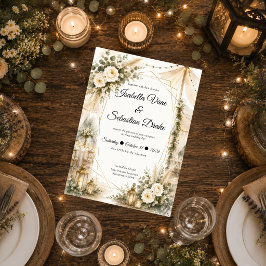 Convite Casamento Boho Elegante