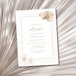 Convite Casamento Boho Elegante na Praia