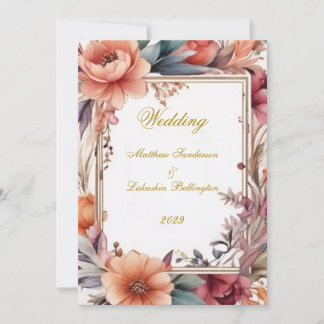 Convite Casamento Boho estilo Moderno Sofisticado Elegante