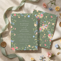 Casamento Boho Flor Silvestre Verde Salvia