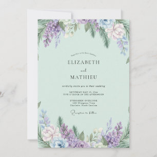 Convite Casamento Boho Hortênsia Amethyst Wisteria