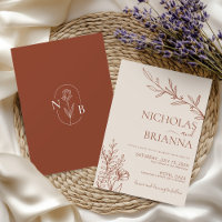 Casamento Boho Minimalista Terracota Laranja Queim