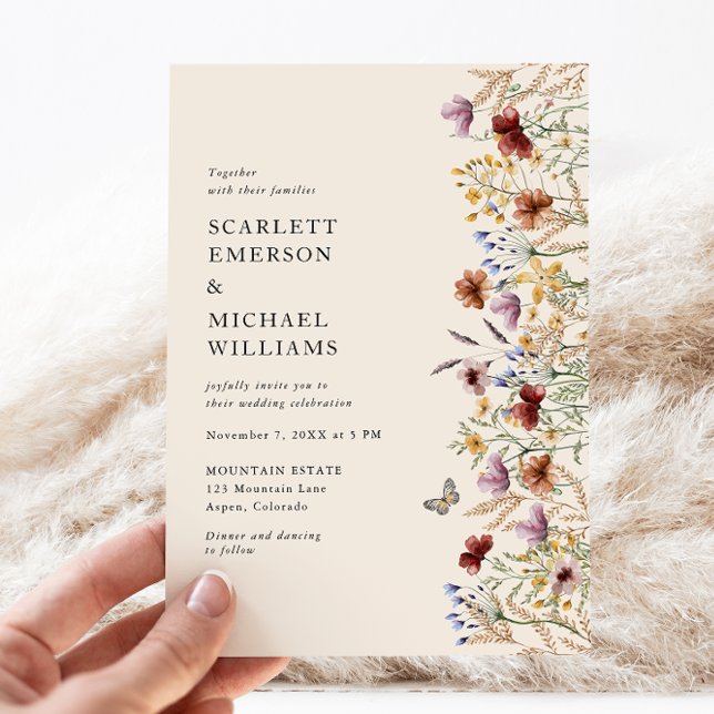 Convite Casamento Boho Moderno (Modern Boho Wedding Invitation
)