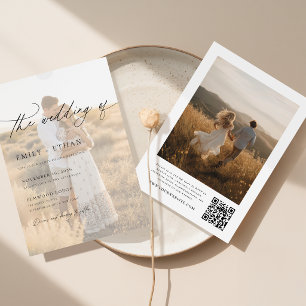 Convite Casamento Boho Moderno com Sobreposição de Vellum