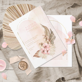 Convite Casamento Boho Oasis ID959