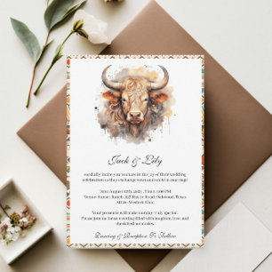 Convite Casamento Boho Ocidental