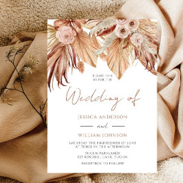 Convite Casamento Boho: Terracotta Seca Boêmia Floral