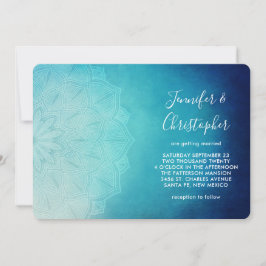 Convite Casamento bonito de Mandala Abstrato
