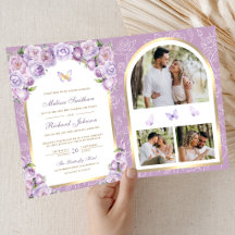 Casamento Borboleta Arco Floral Roxo Lavanda Doura
