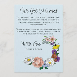 Convite Casamento Borboleta Cogumelo Flores Silvestres Cap