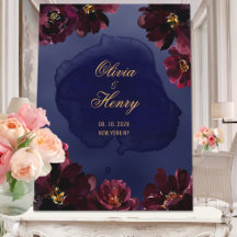 Casamento Bordeaux Navy Save The Date