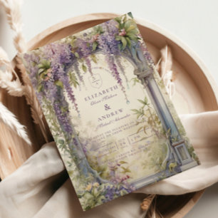 Convite Casamento Botânico Arco de Wisteria