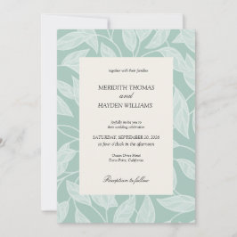 Convite Casamento botânico Boho azul
