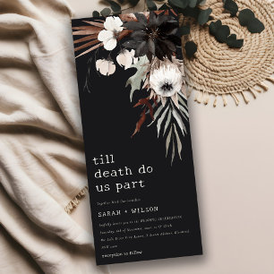 Convite Casamento Botânico Bótico Rust Negro