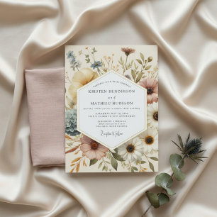 Convite Casamento Botânico Cream Whimsy