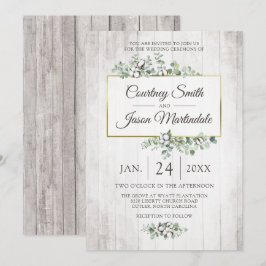 Convite Casamento Botânico Da Madeira Rústica Do Sul Do Al