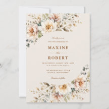 Casamento Botânico de Aquarela Floral Elegante