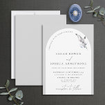 Convite Casamento Botânico de Arch de Cinzas Modernas<br><div class="desc">Você está procurando um convite de casamento moderno e elegante que fará uma declaração? Não olhe mais do que o nosso Convite para Casamento de Script Botânico Moderno de Arch de Cinzas! Este convite elegante e na moda apresenta um arco branco sobre um fundo de cinza nítido, com sotaques botânicos...</div>