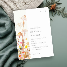 Convite Casamento Botânico de Chic Wildflower Autumn