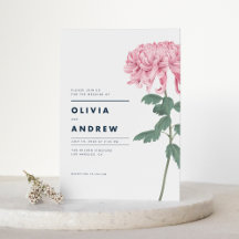 Casamento Botânico De Chrysanthemum Rosa