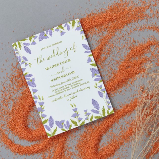 Convite Casamento Botânico de Farinha Selvagem (Criador carregado)