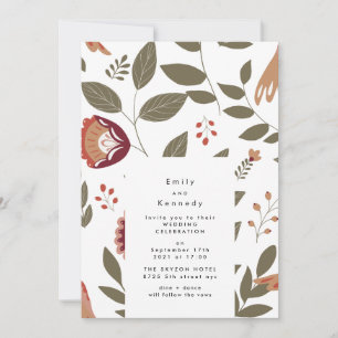 Convite Casamento Botânico de Florais