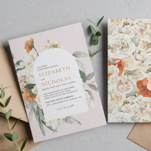 Convite Casamento Botânico de Floral Boho
