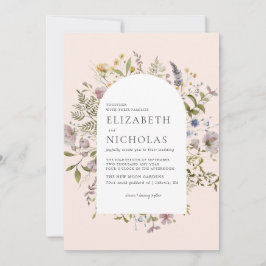 Convite Casamento Botânico de Florestas Selvagens