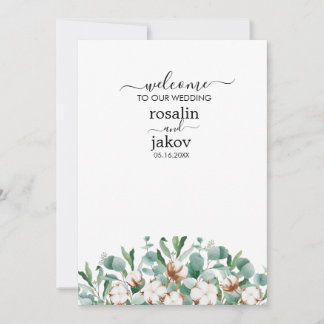 Convite Casamento Botânico de Verde Elegante
