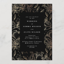 Casamento Botânico Desenhado à Mão Elegante